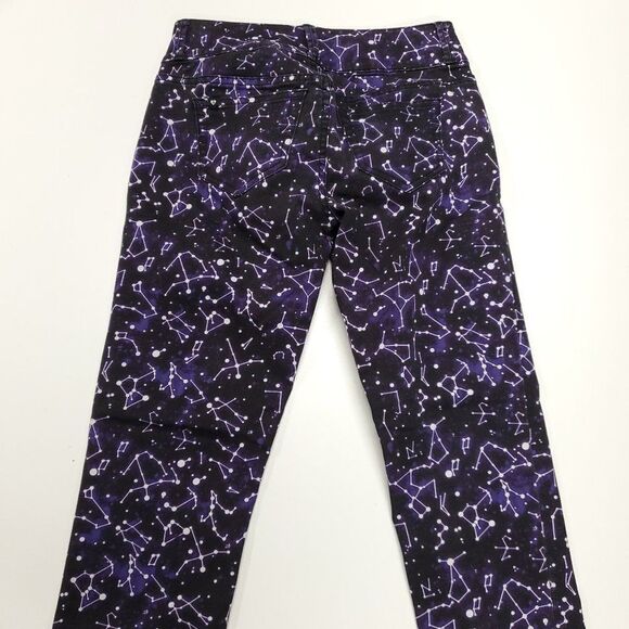 Hot Topic Blackheart Constellation Print Purple Super Skinny Jeans  Size 9 - Picture 8 of 11